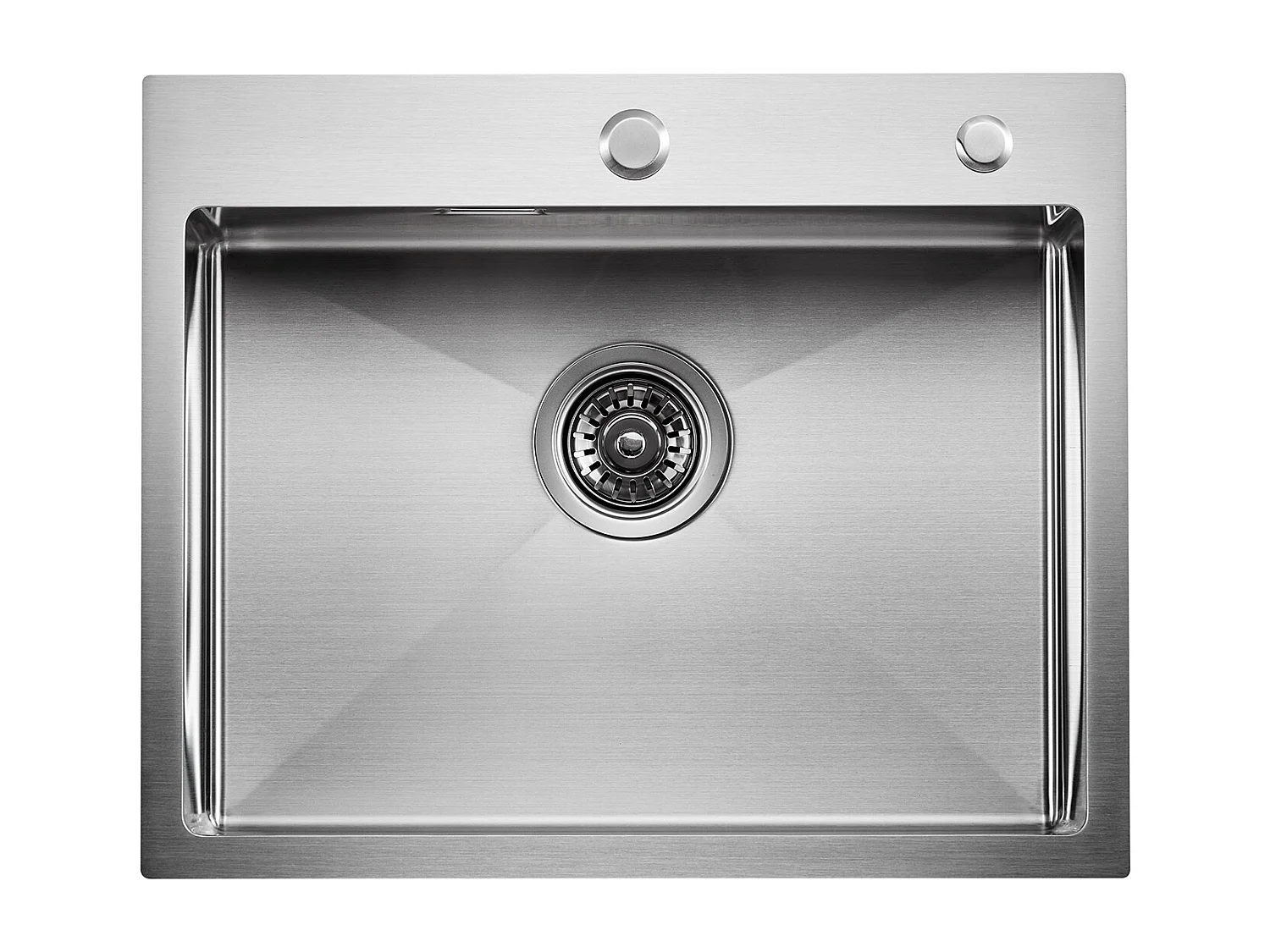 Pia de Cozinha SucceBuy em Aço Inoxidável 304 com Cuba Simples e Montagem Superior, 55 cm