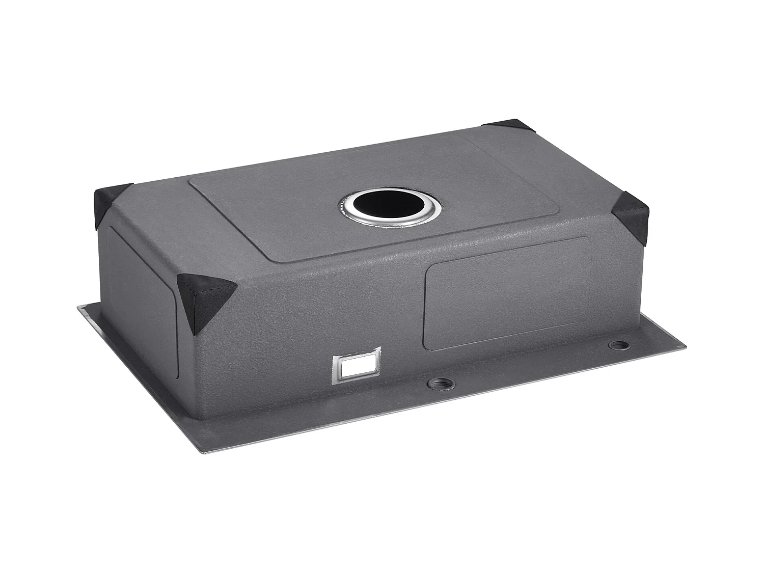 Évier de Cuisine SucceBuy Évier de Cuisine 68 cm à Montage par le Haut, Cuve Simple à Encastrer, Barre en Acier Inoxydable