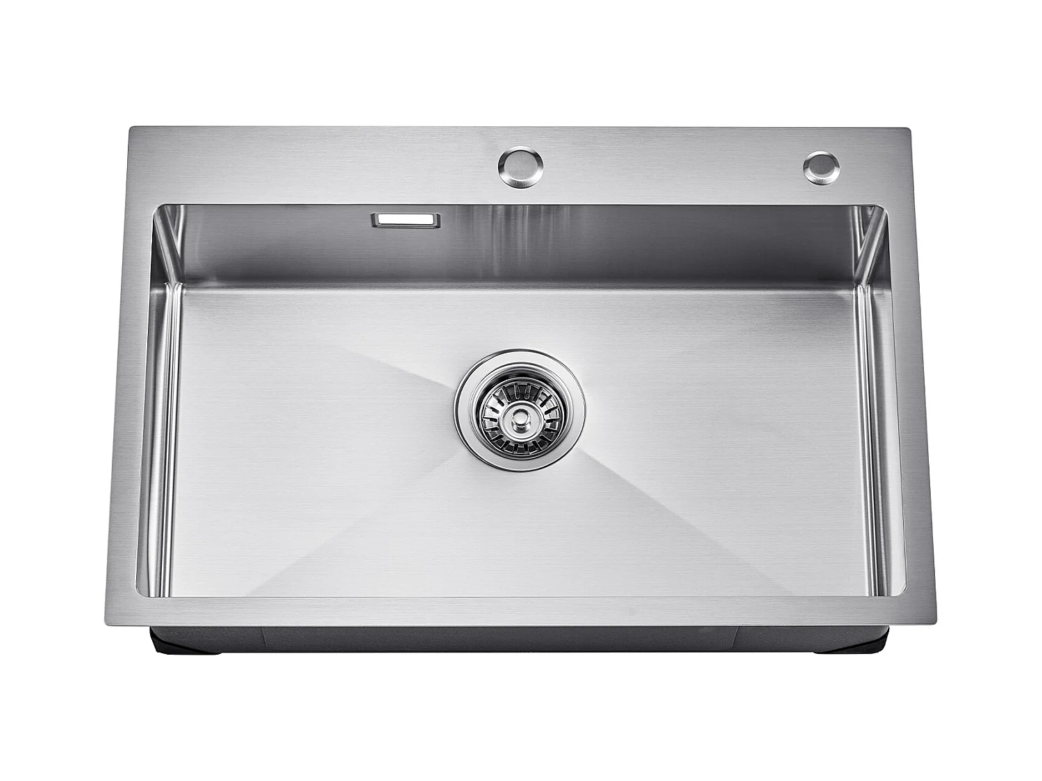 Keuken Spoelbak SucceBuy Keuken Spoelbak 68CM Bovenbouw Enkele Kom Onderbouw RVS Bar Spoelbak