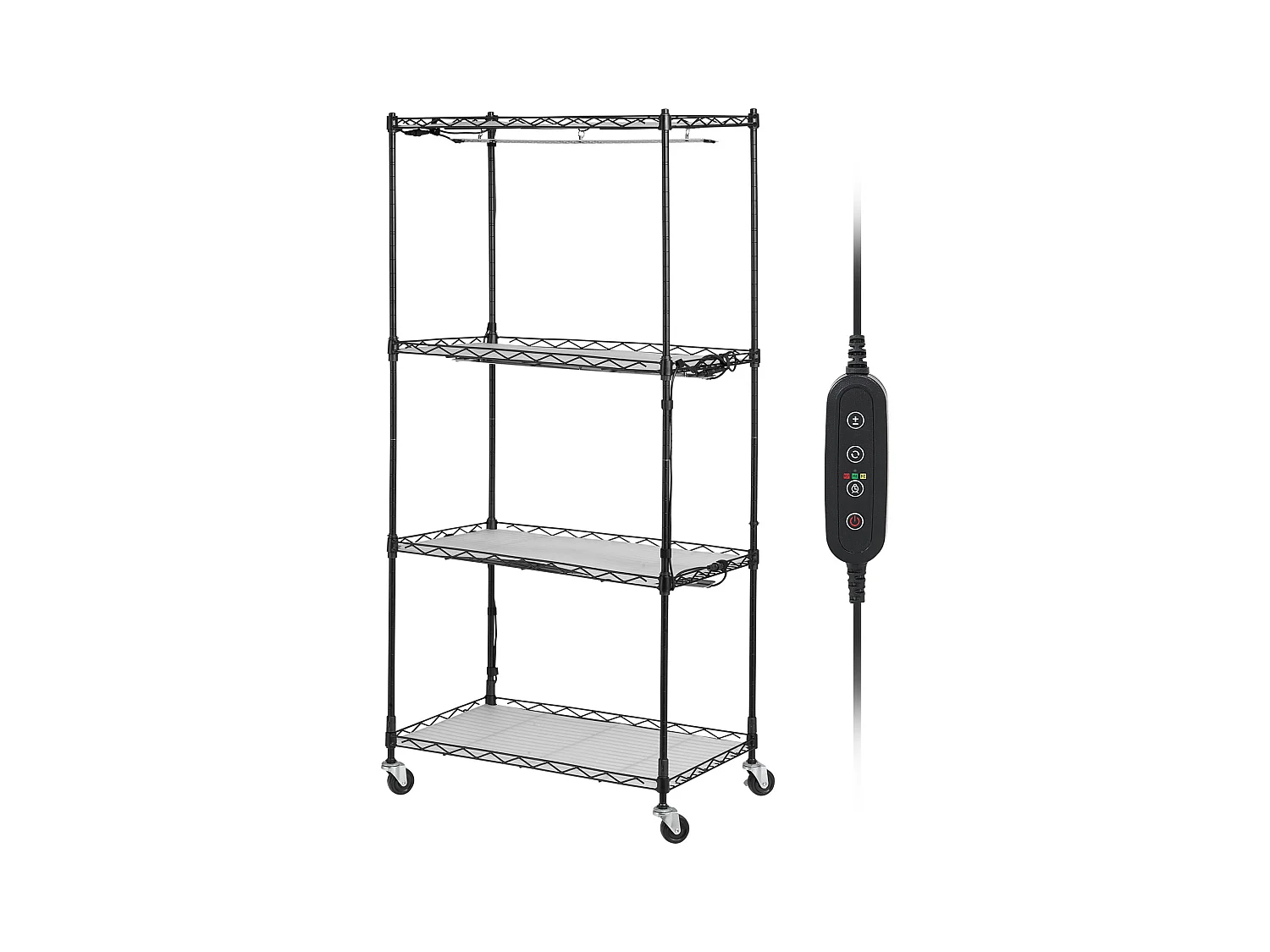 Support pour Plantes SucceBuy, avec Lampes de Croissance, 4 Niveaux, 45 W, 60x35x126,5 cm, pour Jardinage Germination Graines