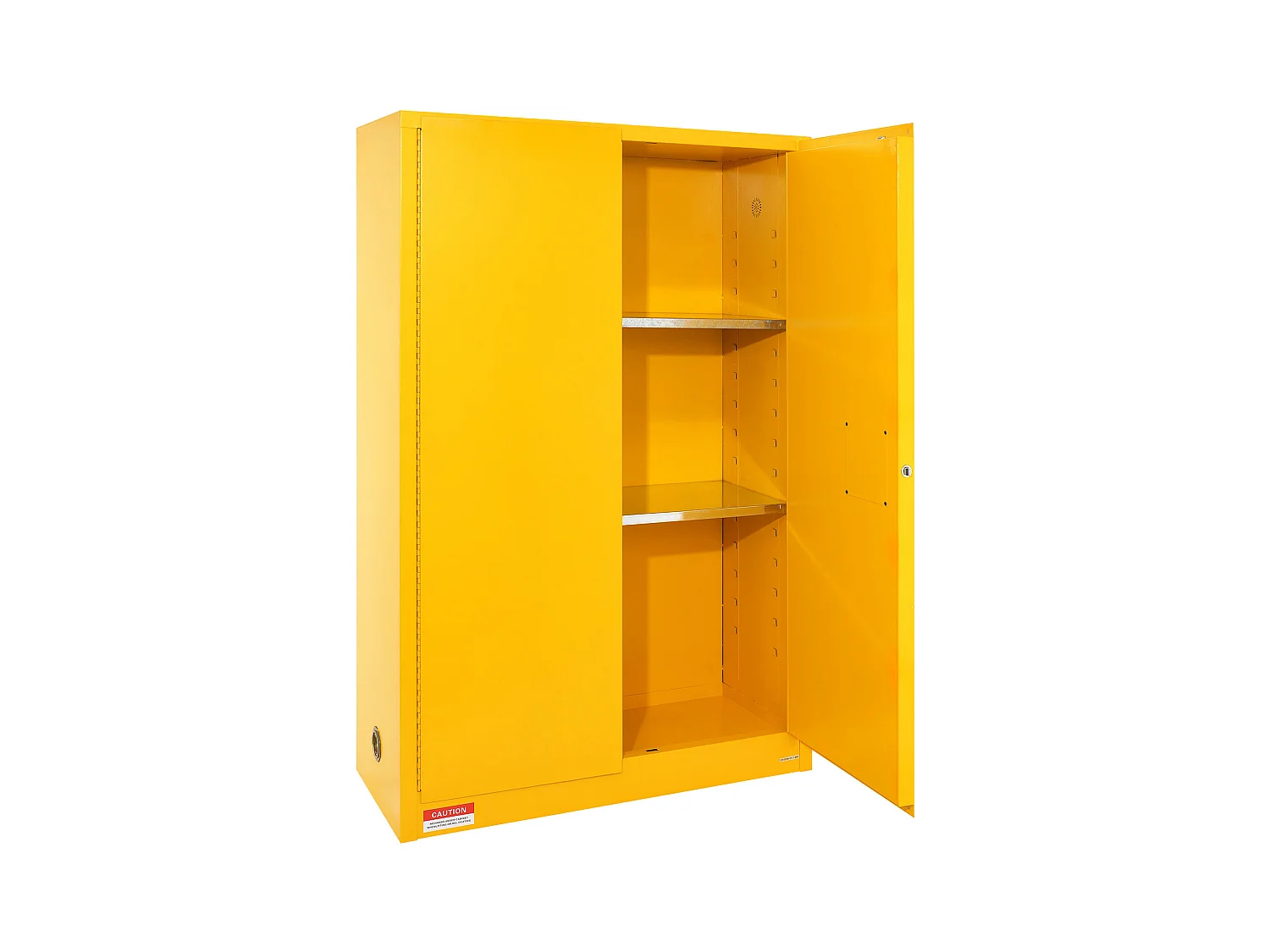 Armoire de Sécurité SucceBuy pour Produits Inflammables 170,3 L 109x46x165,5 Cm, Armoire Coupe-Feu pour Liquides Inflammables, avec 2 Étagères Réglables