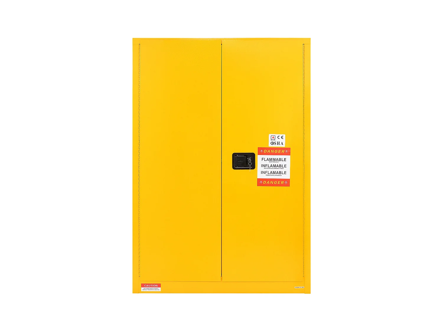Armoire de Sécurité SucceBuy pour Produits Inflammables 170,3 L 109x46x165,5 Cm, Armoire Coupe-Feu pour Liquides Inflammables, avec 2 Étagères Réglables