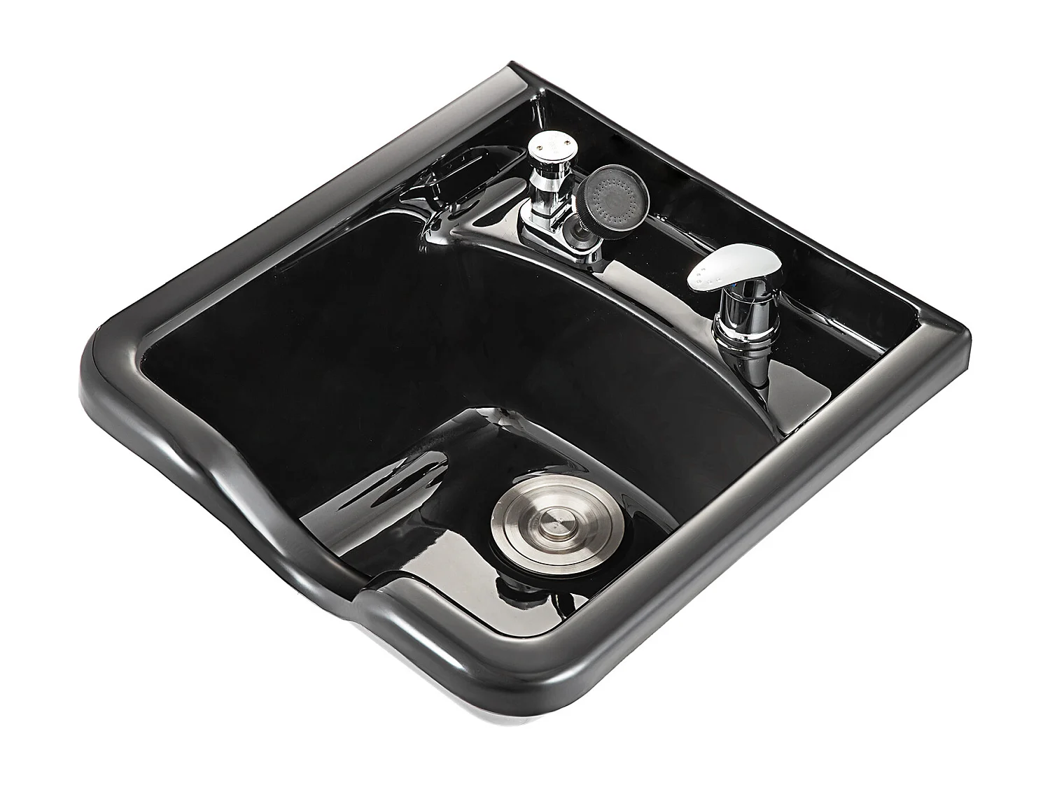 Shampoebak SucceBuy, Shampoebak van ABS-plastic, voor Kappers, Spa-centrum, Kapsalon, Schoonheidssalon, Huis, Zwart