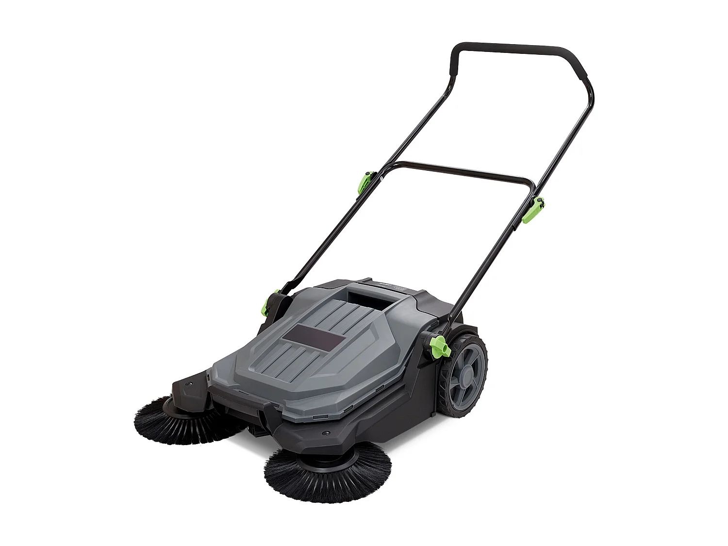 Balayeuse Autoportée SucceBuy, Largeur de 65.02 cm, Bac à Déchets de 18.9 l, avec Poignée Réglable et Pliable