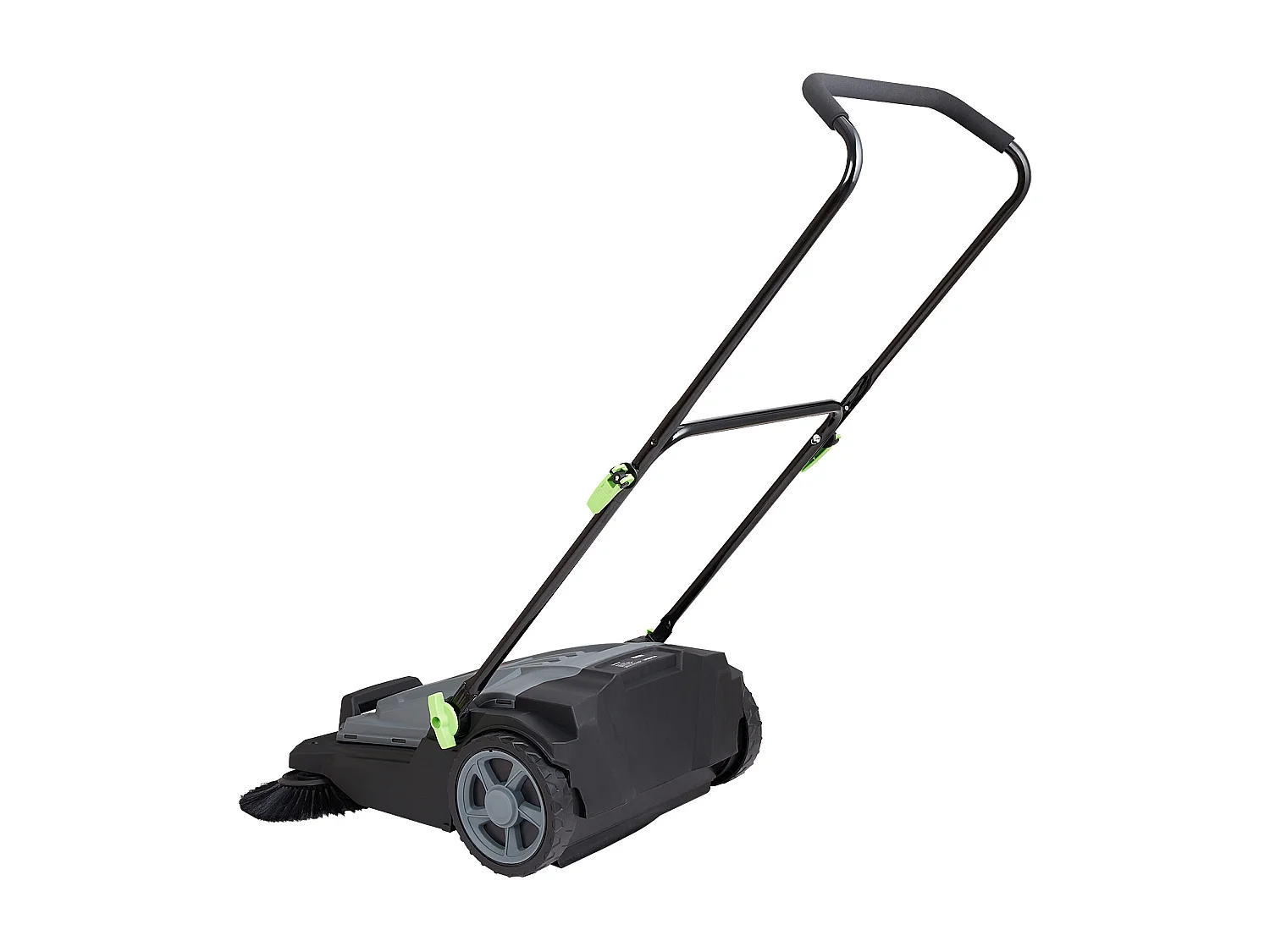 Balayeuse Autoportée SucceBuy, Largeur de 65.02 cm, Bac à Déchets de 18.9 l, avec Poignée Réglable et Pliable