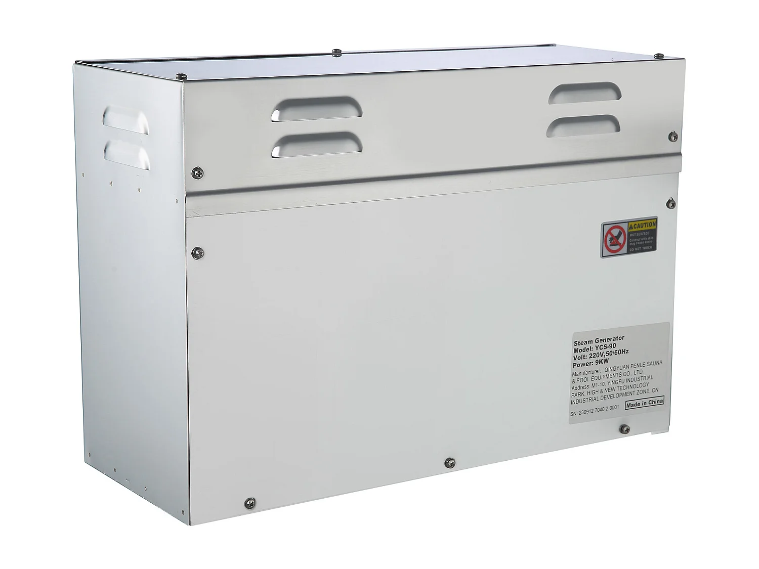 Générateur de Vapeur Sauna SucceBuy 9KW, avec Réservoir d'Eau 6 L, Moniteur LED, Drain Manuel, pour Hammam Domicile