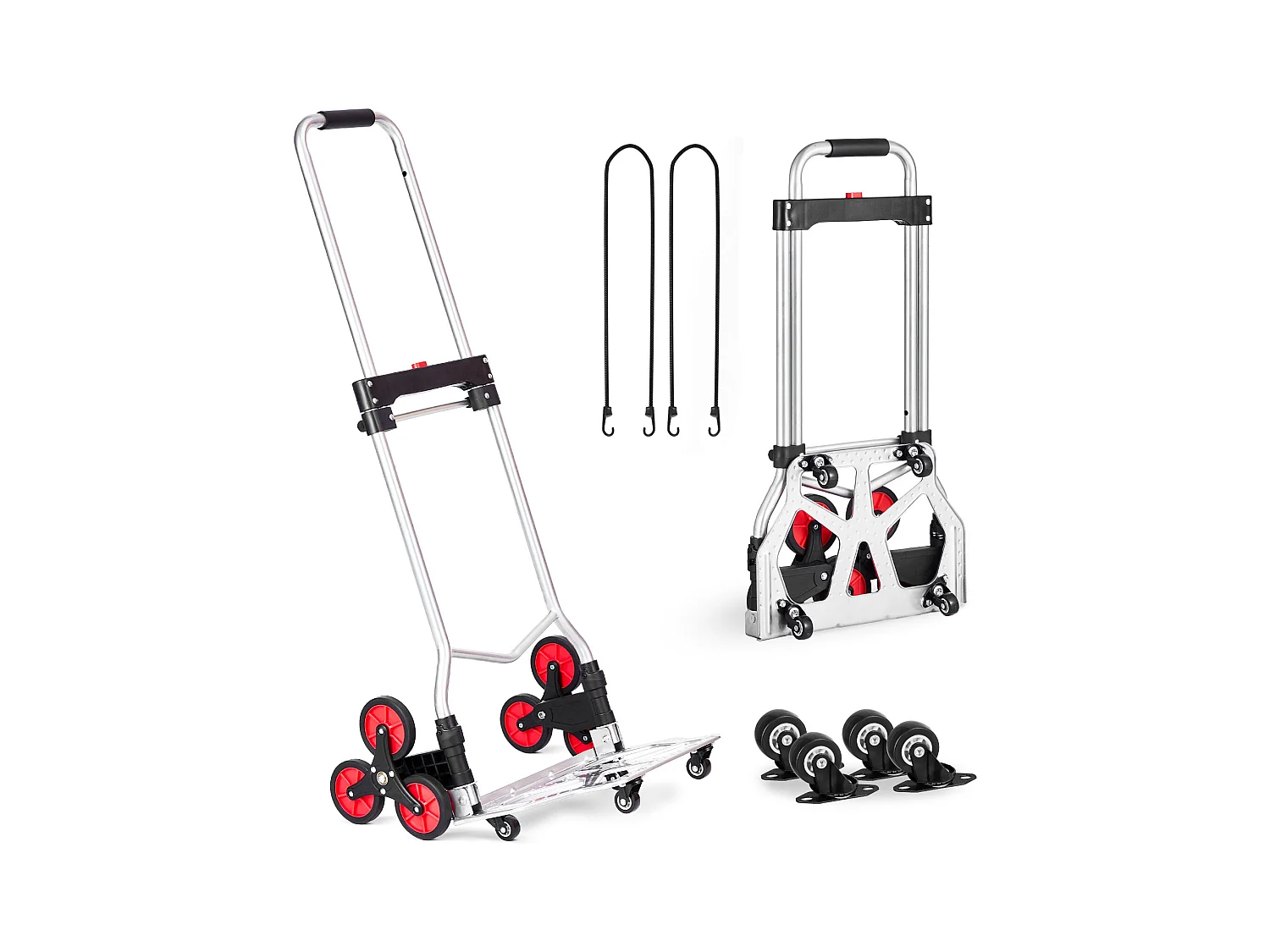 Wozki i Duchy SucceBuy Wózek Na Schody, Foldable i Trudny, 118 kg, 10 Kół