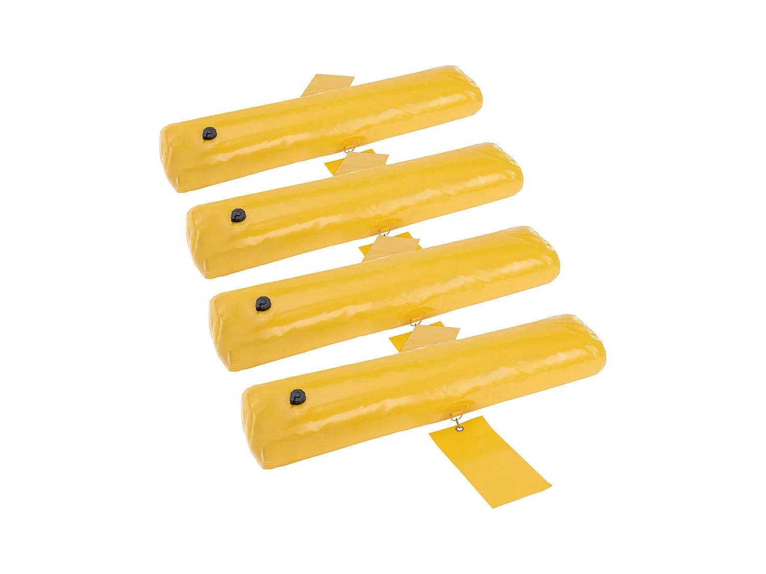 Barrière Anti-Inondation SucceBuy, 4 Pièces, 122 x 25 x 17 cm, Portable et Facile à Utiliser pour Maison, Entrée, Allée, Jaune