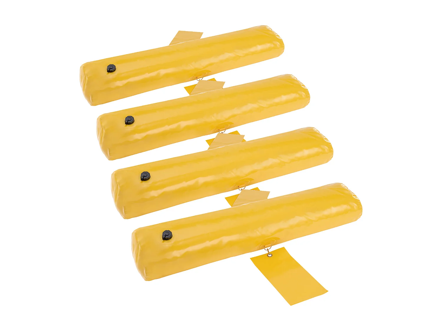 Barrière Anti-Inondation SucceBuy, 4 Pièces, 122 x 25 x 17 cm, Portable et Facile à Utiliser pour Maison, Entrée, Allée, Jaune