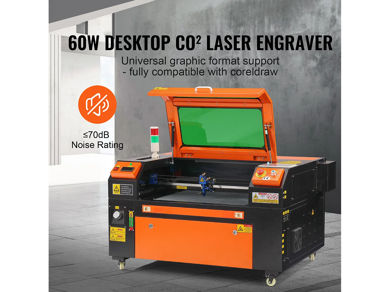 Graveur Laser, SucceBuy Graveur laser CO2 60 W 40 x 60 cm Machine de Gravure et D'impression