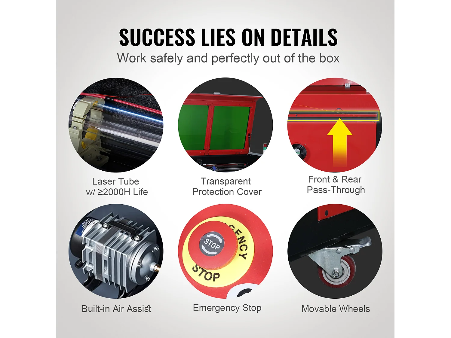 Graveur Laser, SucceBuy Graveur laser CO2 60 W 40 x 60 cm Machine de Gravure et D'impression