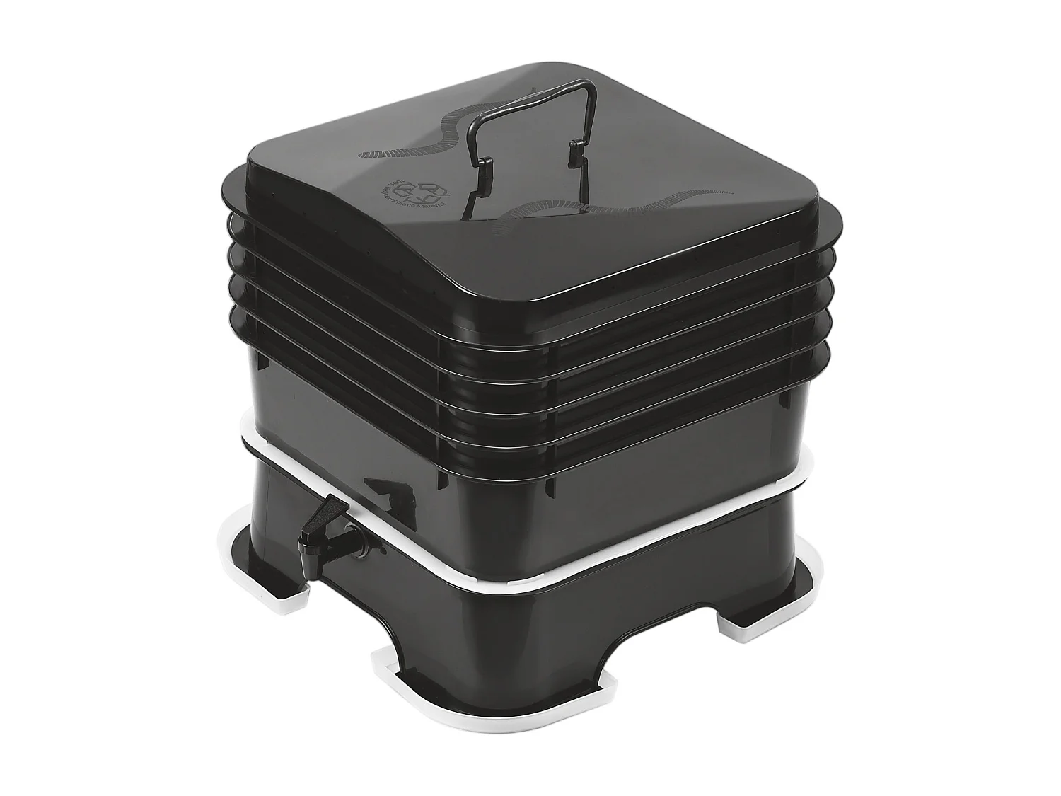 Wormencompostbak SucceBuy 5-Laden 50L Tuincompostbak Binnen en Buiten