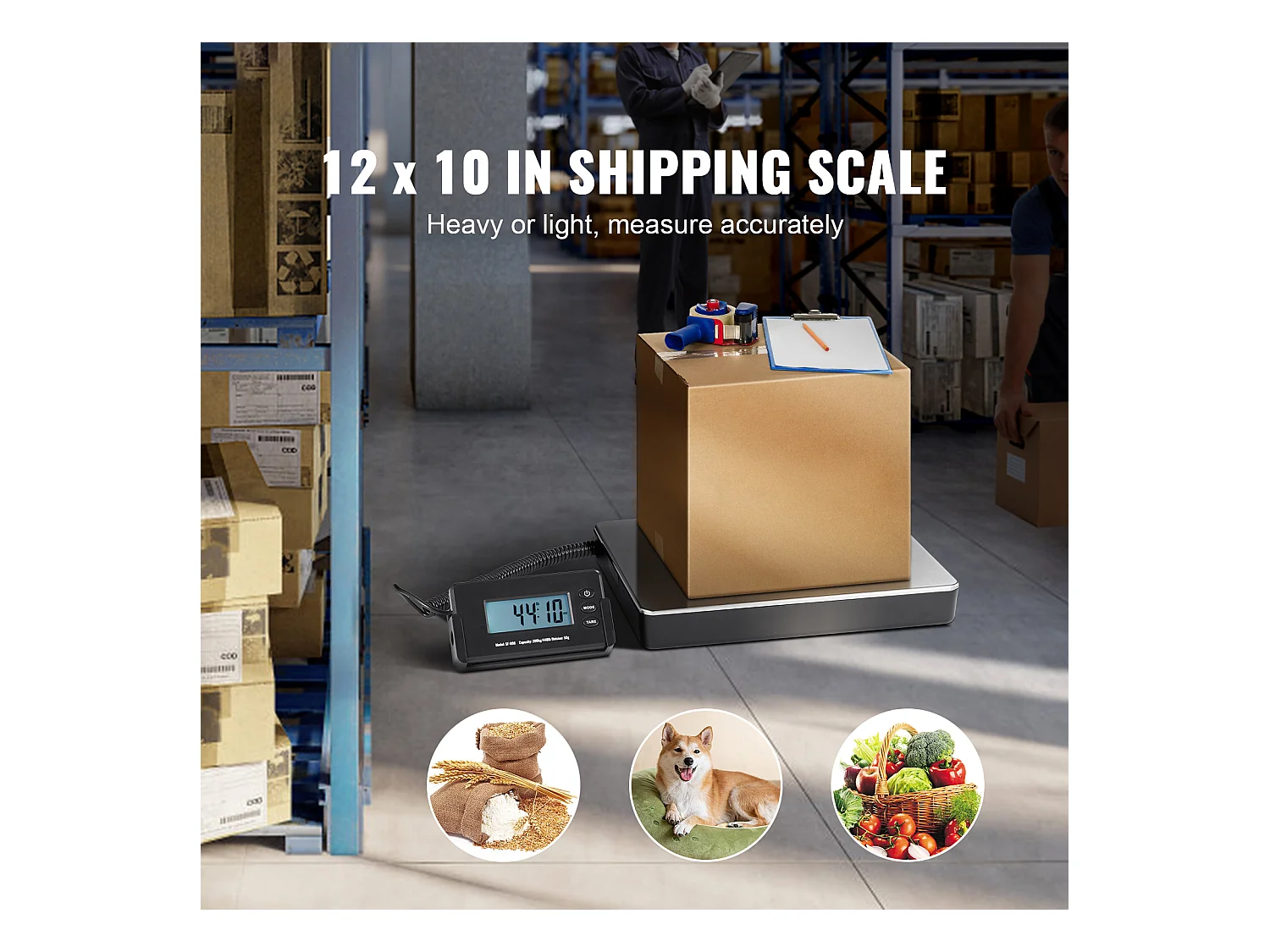 Balance d'Expédition Numérique SucceBuy 200 kg x 50 g, pour Bagages Maison Bureau de Poste Alimentation CA/CC