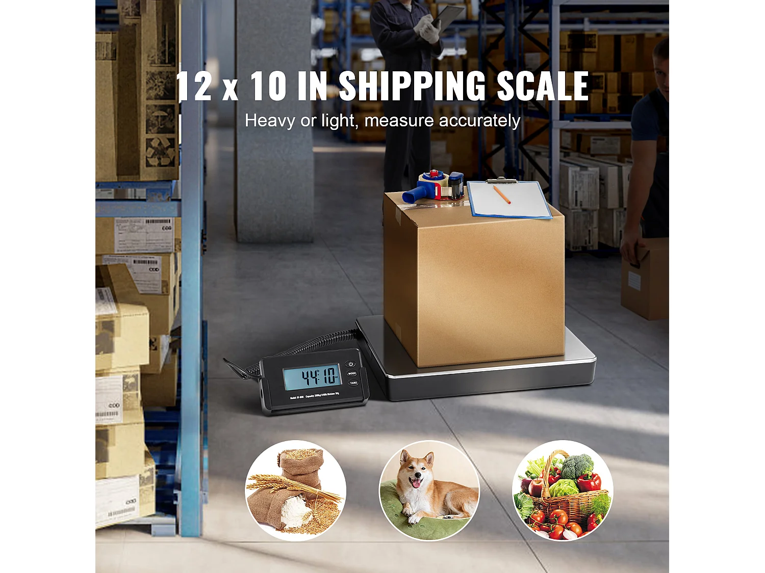 Balance d'Expédition Numérique SucceBuy 200 kg x 50 g, pour Bagages Maison Bureau de Poste Alimentation CA/CC