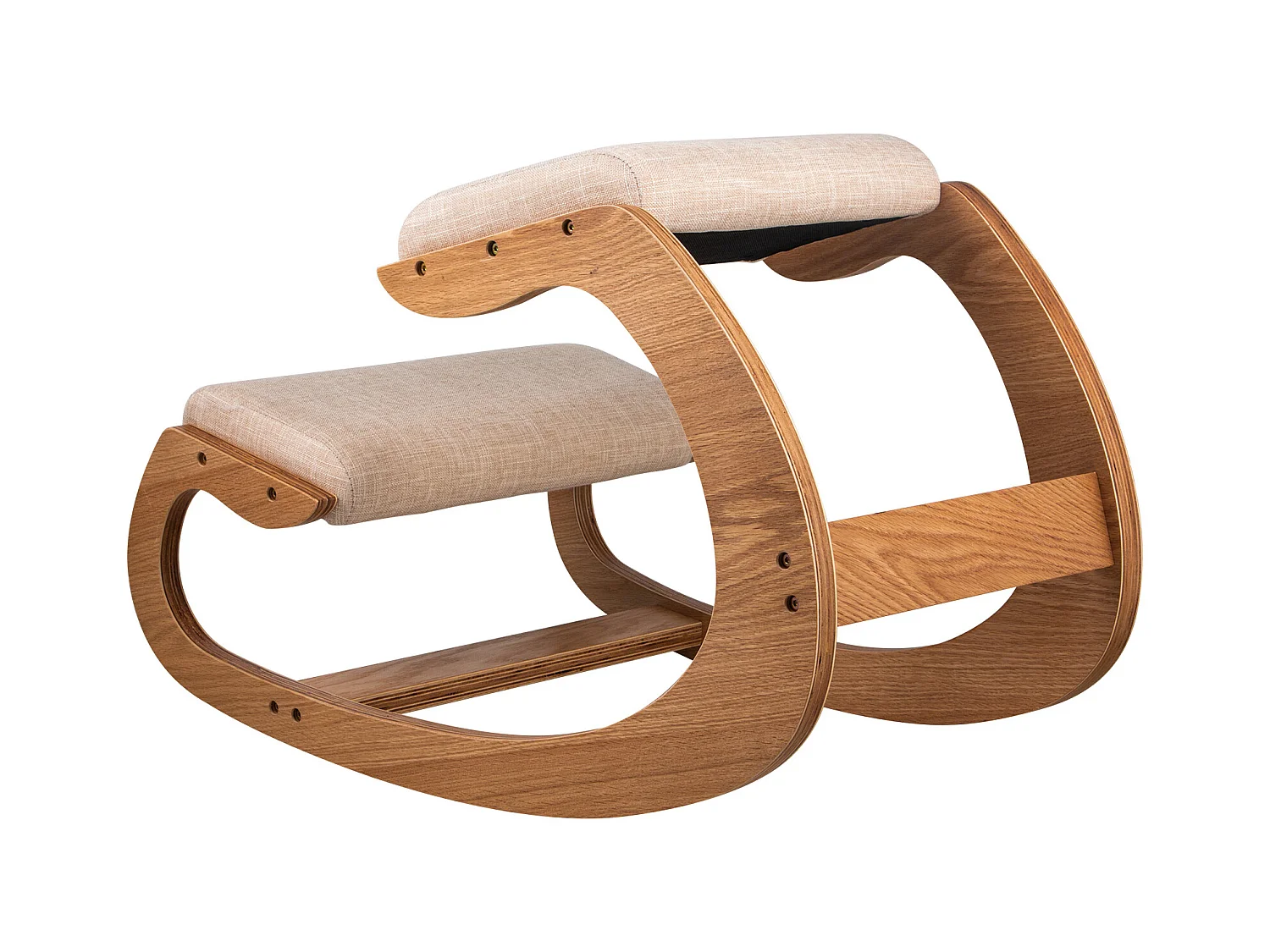 Tabouret Ergonomique - Siège Assis à Genoux, SucceBuy Tabouret en Bois Ergonomique à Genoux, à Bascule et Correcteur de Posture pour le Bureau et la Maison