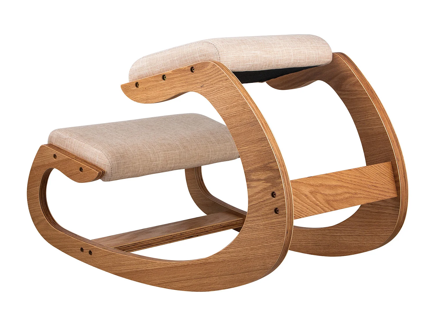 Tabouret Ergonomique - Siège Assis à Genoux, SucceBuy Tabouret en Bois Ergonomique à Genoux, à Bascule et Correcteur de Posture pour le Bureau et la Maison