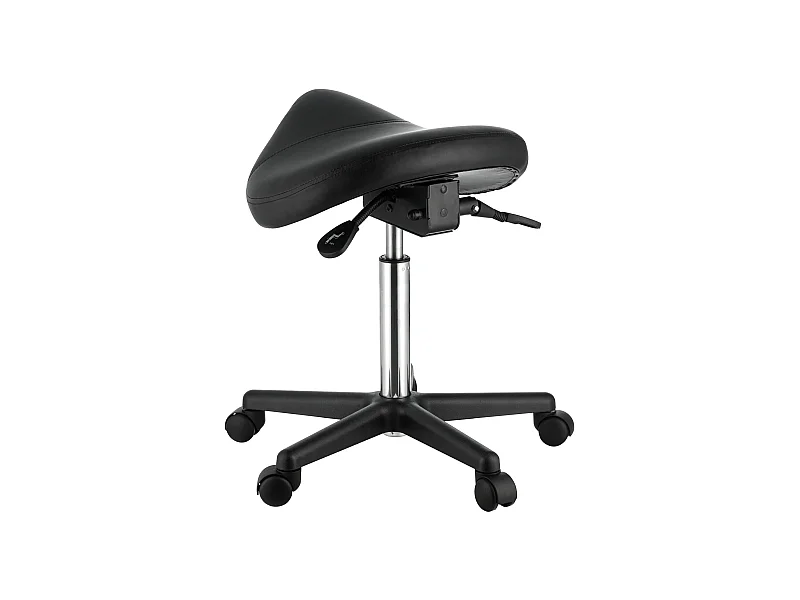 Bürostuhl SucceBuy Sattelstuhl, Rollstuhl mit Rollen, dickes PU-Leder