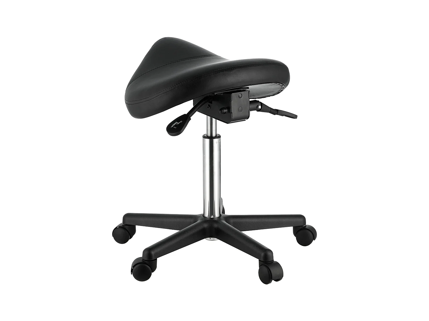Tabouret de Bureau SucceBuy Tabouret de Selle, Chaise Roulante avec Roulettes, Cuir PU Épais