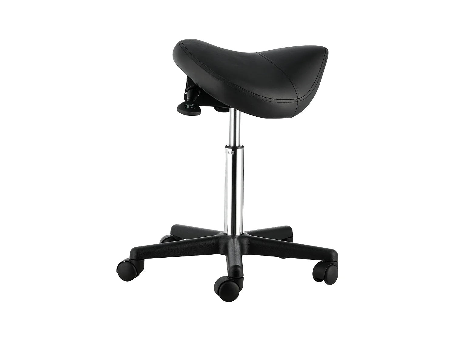 Tabouret de Bureau SucceBuy Tabouret de Selle, Chaise Roulante avec Roulettes, Cuir PU Épais