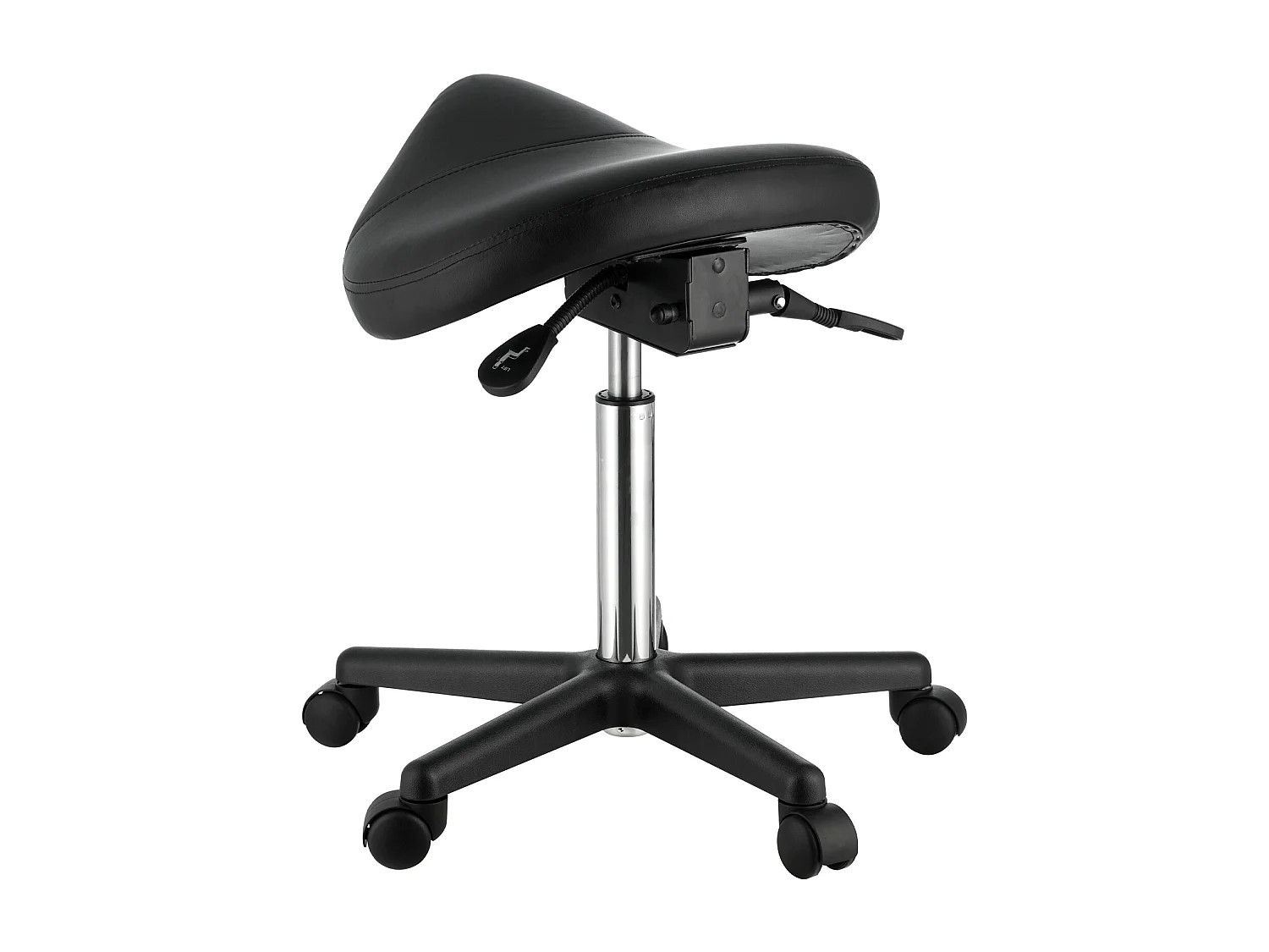 Tabouret de Bureau SucceBuy Tabouret de Selle, Chaise Roulante avec Roulettes, Cuir PU Épais
