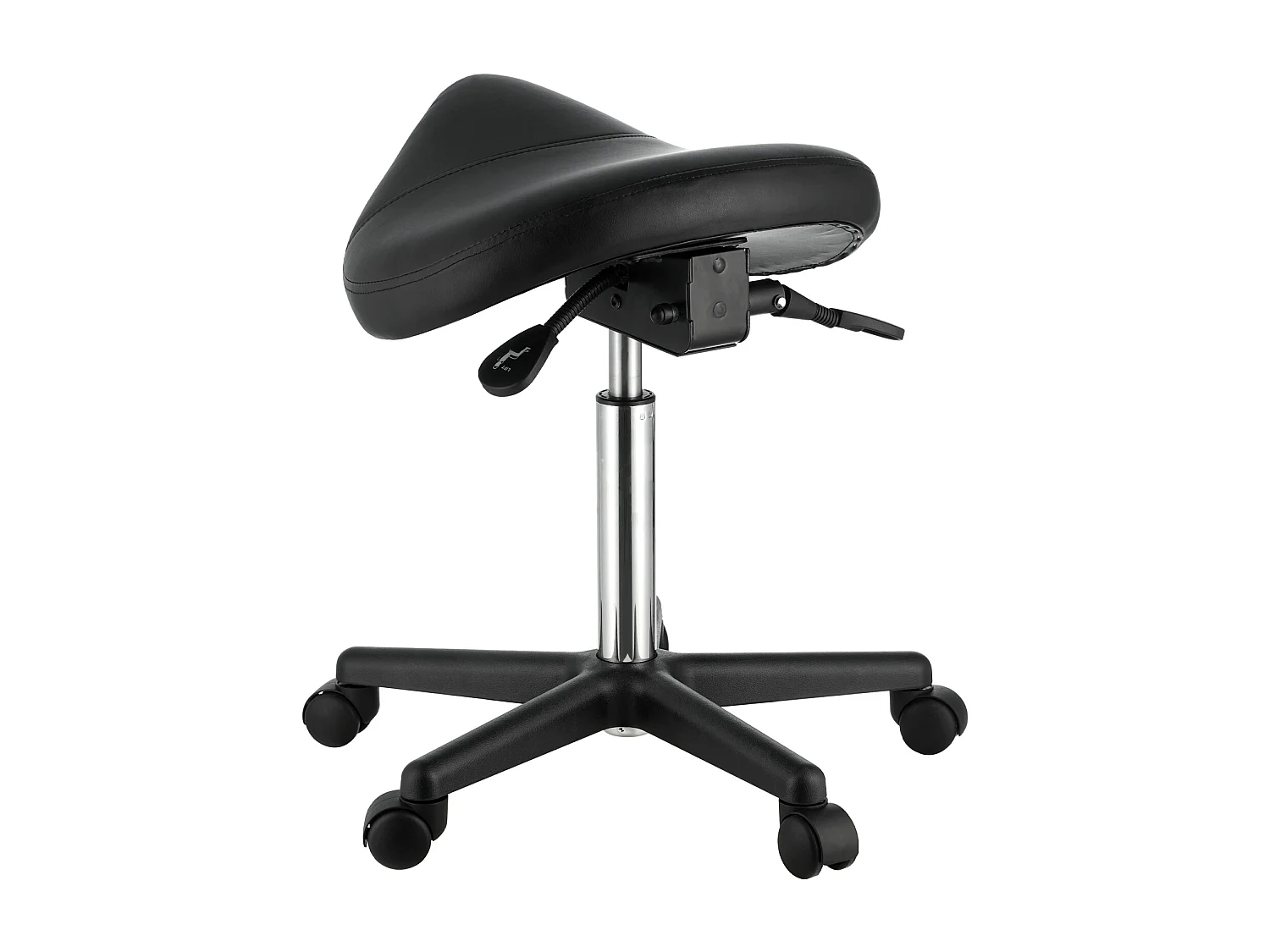 Tabouret de Bureau SucceBuy Tabouret de Selle, Chaise Roulante avec Roulettes, Cuir PU Épais