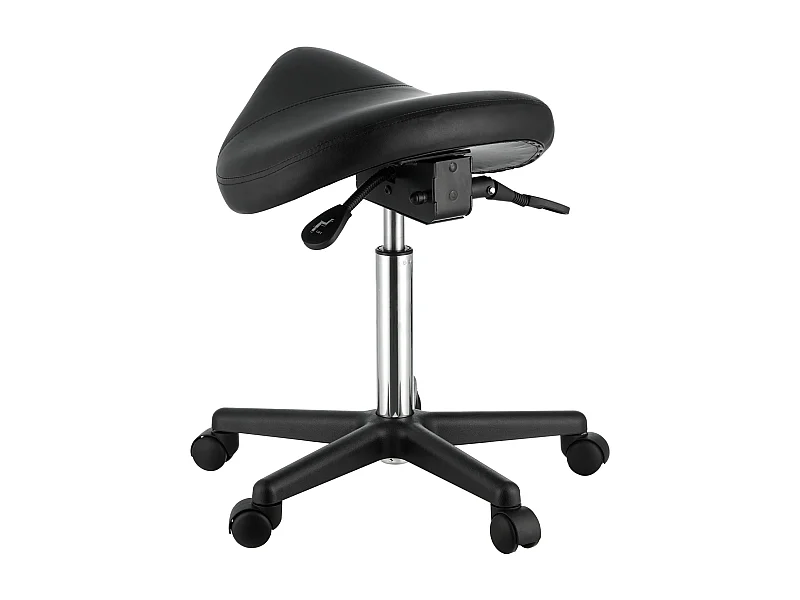 Taburete de Oficina SucceBuy Taburete de Asiento, Silla Rodante con Ruedas, Cuero PU Grueso