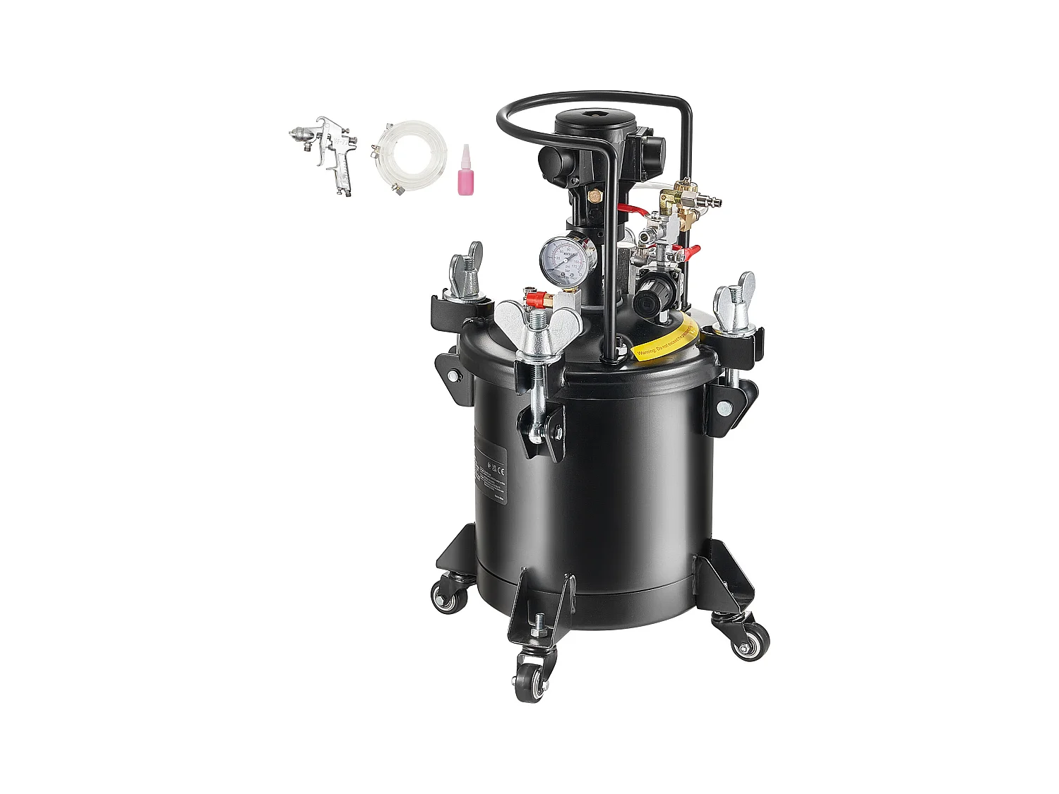Réservoir de Peinture sous Pression SucceBuy 10 L/2,5 Gal, Agitation Entièrement Automatique 70 PSI
