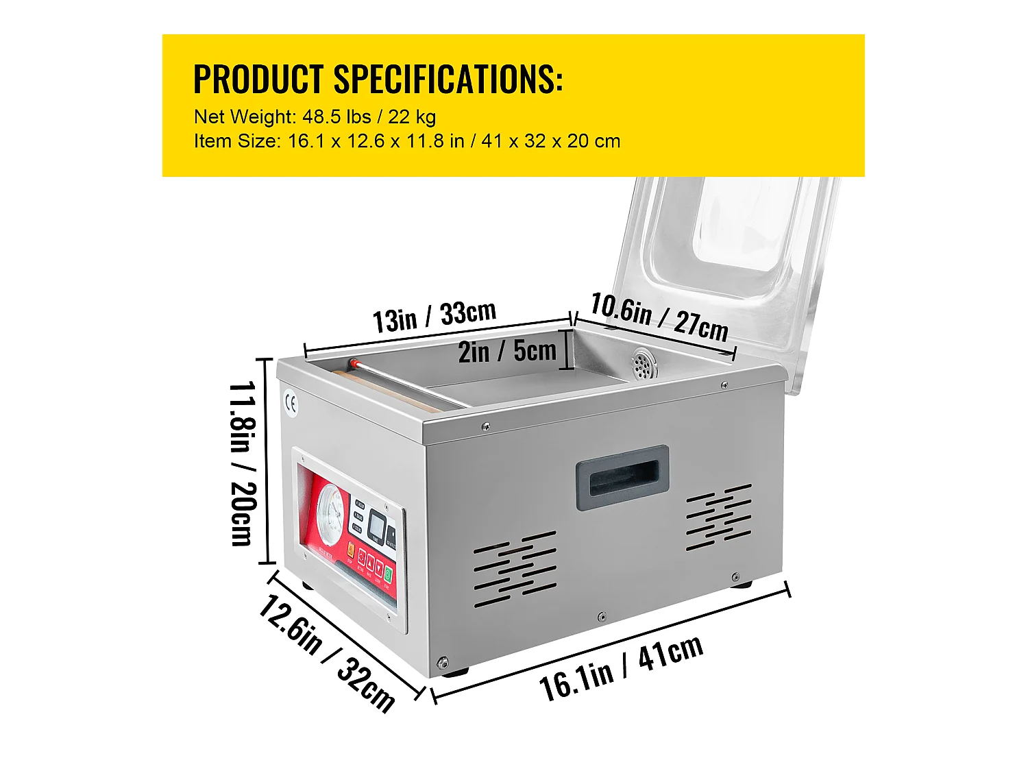 Macchina per Sottivuoto SucceBuy, Camera Commerciale per Sottivuoto 260W