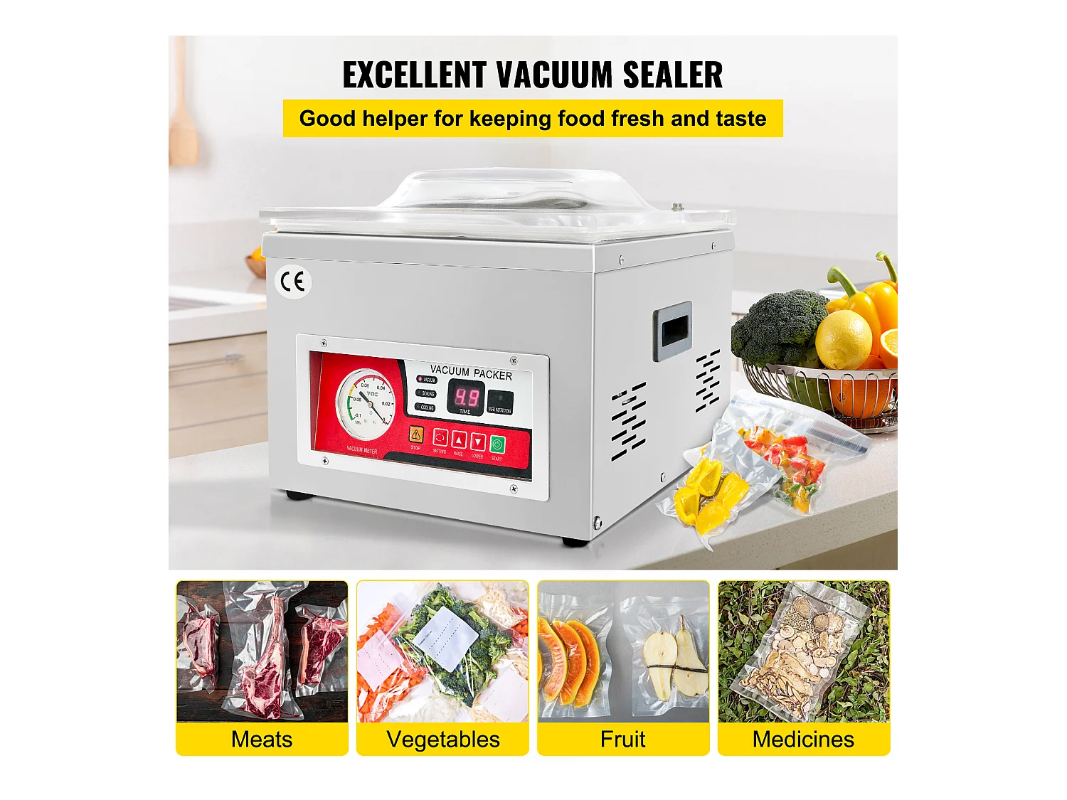 Macchina per Sottivuoto SucceBuy, Camera Commerciale per Sottivuoto 260W