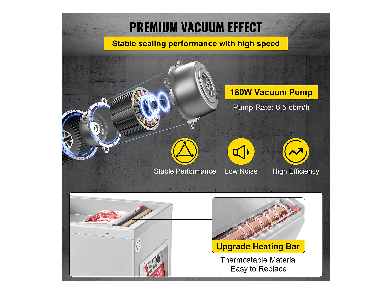 Macchina per Sottivuoto SucceBuy, Camera Commerciale per Sottivuoto 260W