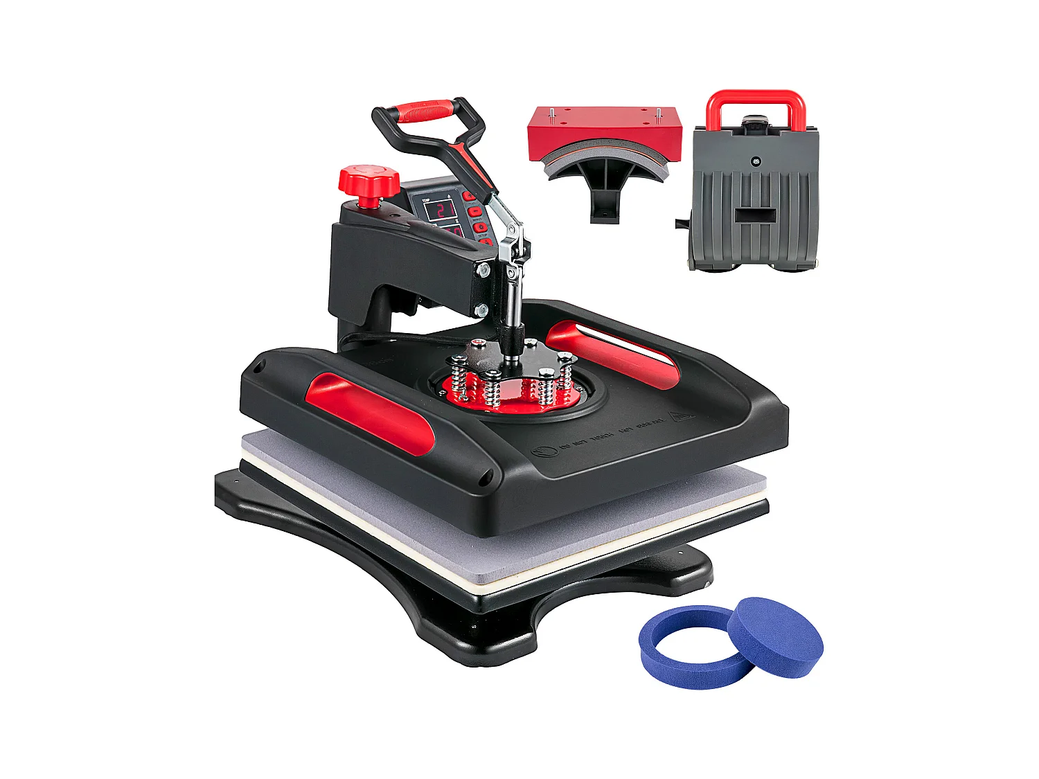 Heißprägegerät SucceBuy, 5-in-1 Sublimationsmaschine 38,1x38,1 cm, Rot
