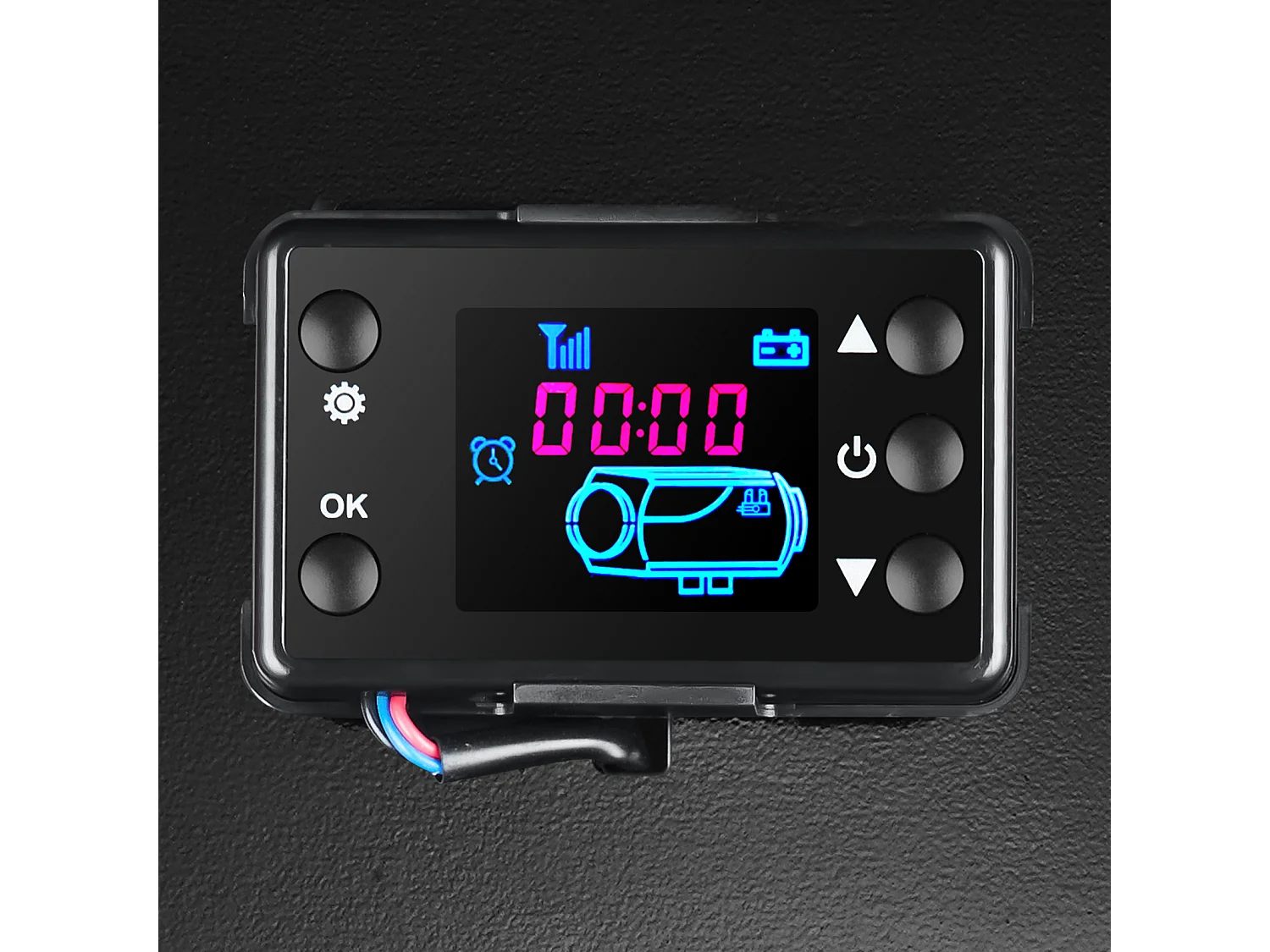 Scaldabagno ad Aria Diesel SucceBuy 12 V 5 kW con Schermo LCD per Camion, RV – 1 Uscita d'Aria, Nero