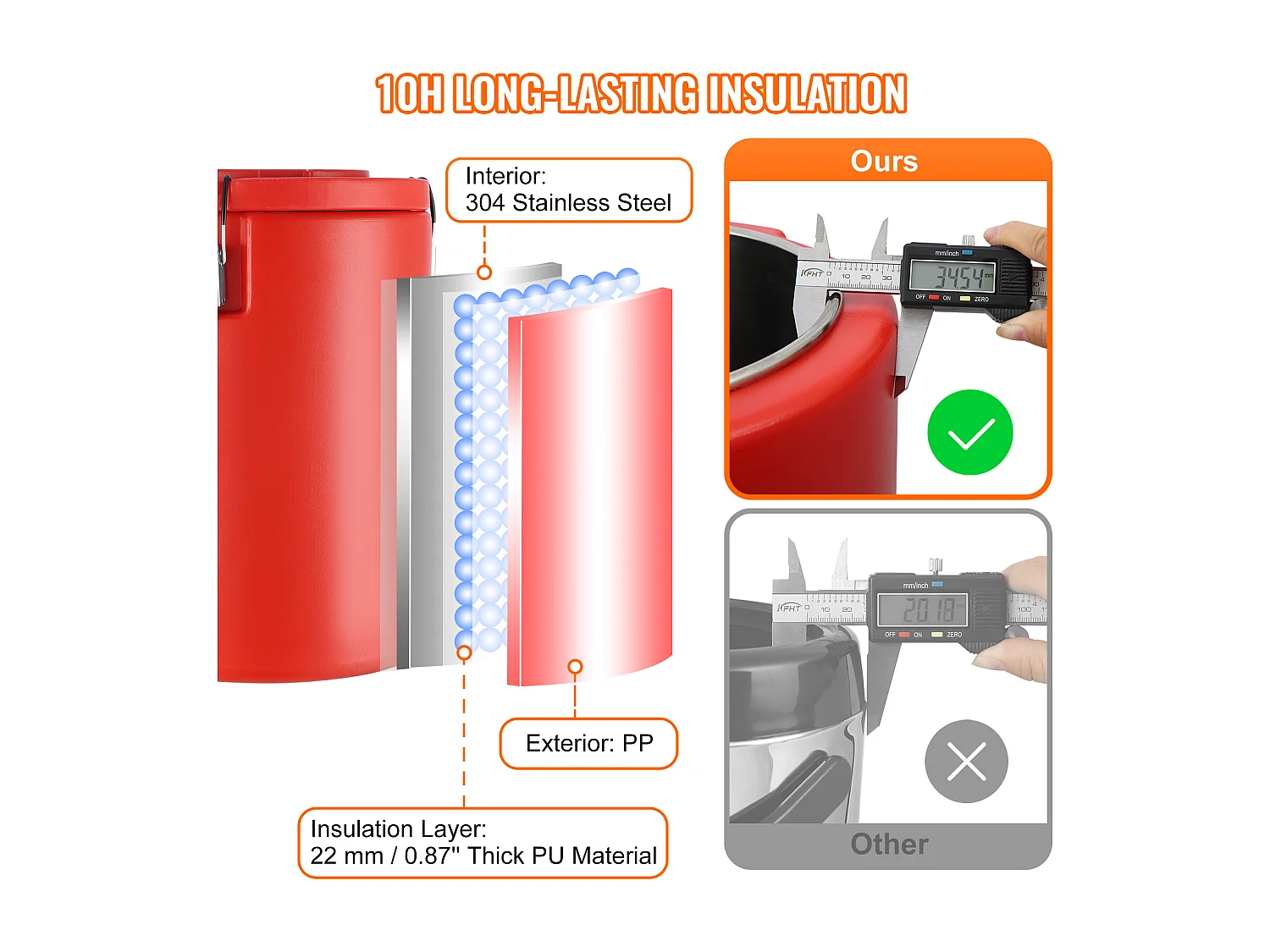 Distributeur de Boissons, SucceBuy Distributeur de Boissons Isotherme 7,6 L en Acier Inoxydable, Chaud et Froid