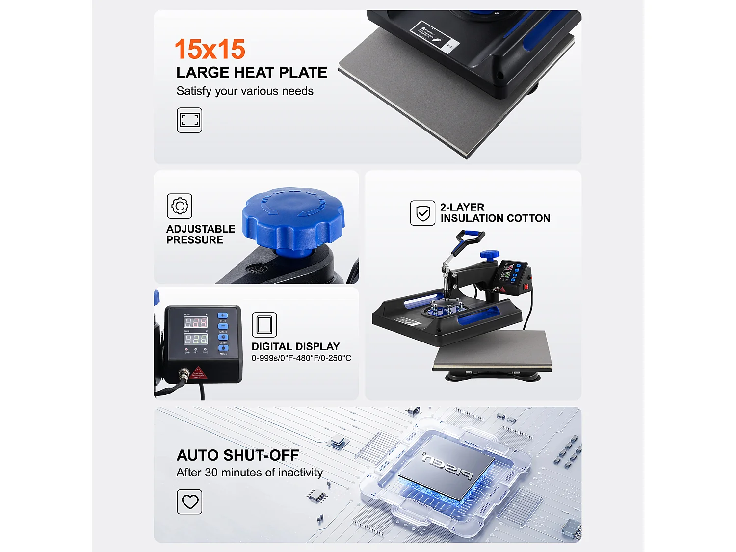 Stampa Termica 8 in 1 SucceBuy 38,1x38,1 cm di Personalizzazione DIY Indispensabile