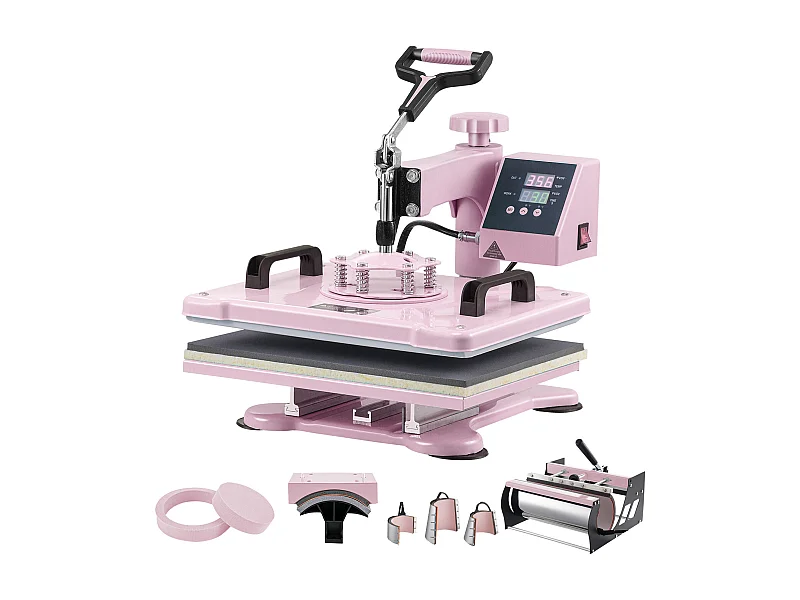 Press Termiczny SucceBuy 30,48x38,1 cm 8 w 1 Press do Pucharek Różowy