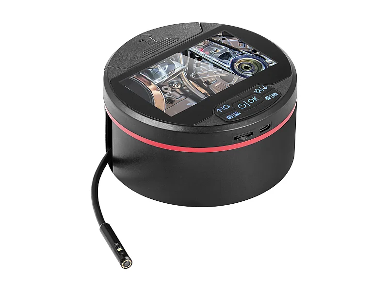 Borescope Dreifachobjektiv-Endoskopkamera SucceBuy mit 11cm-IPS-Bildschirm 8 + 2 Lichter