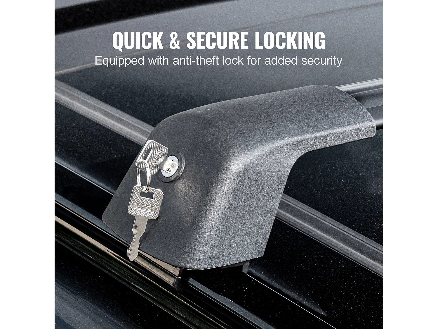 Barres Transversales de Toit SucceBuy Max 136cm pour Rails Latéraux Rainurés, Verrouillables, Charge de 90 kg