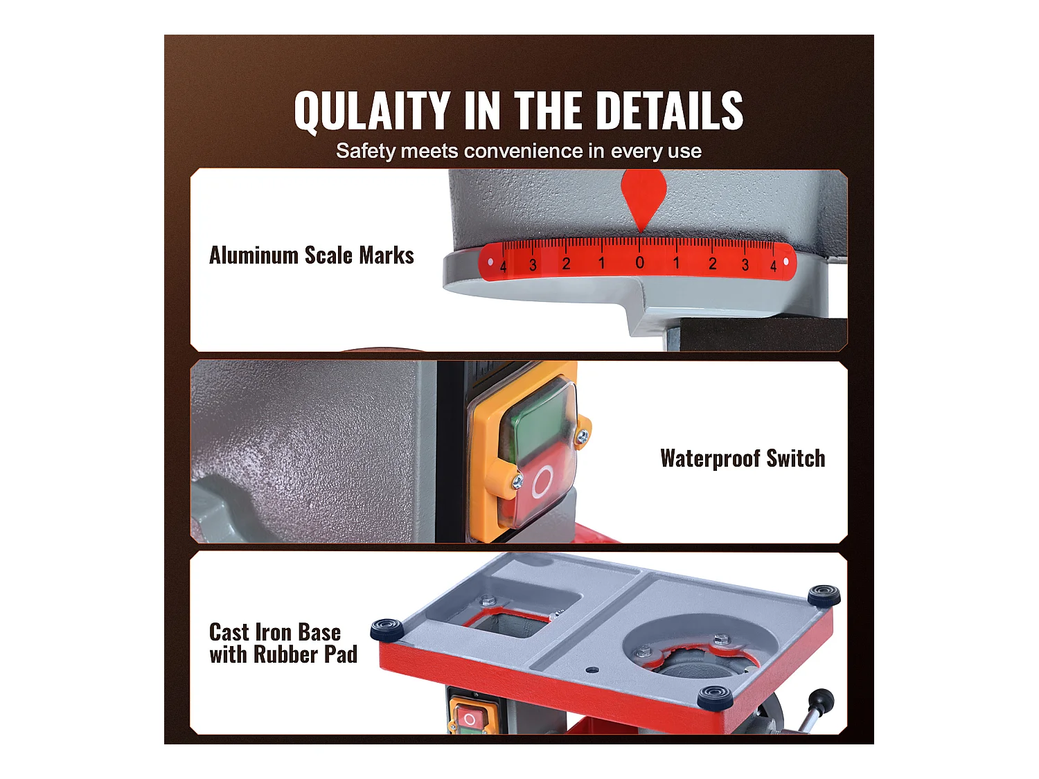 Affûteuse de Lame de Scie Circulaire SucceBuy 370 W 3600 tr/min, Meule de 12.7 cm