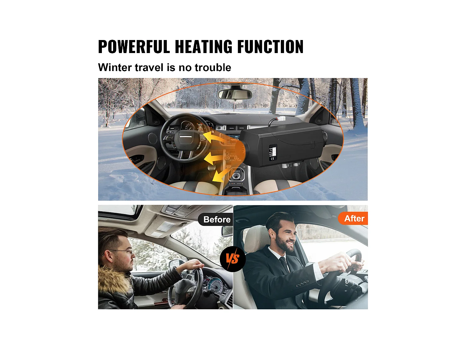 Chauffage à Air Diesel SucceBuy 12V 5KW pour RV, Camper, Remorque, Camions, Bateaux, Commutateur LCD