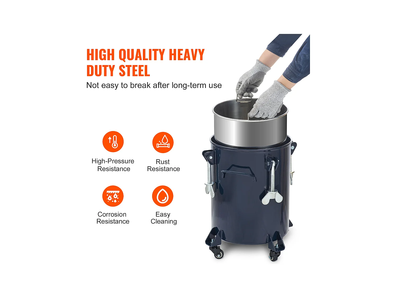 Spray Paint Pot, Serbatoio di Alimentazione a Pressione SucceBuy 30L/8Gal, Regolatore