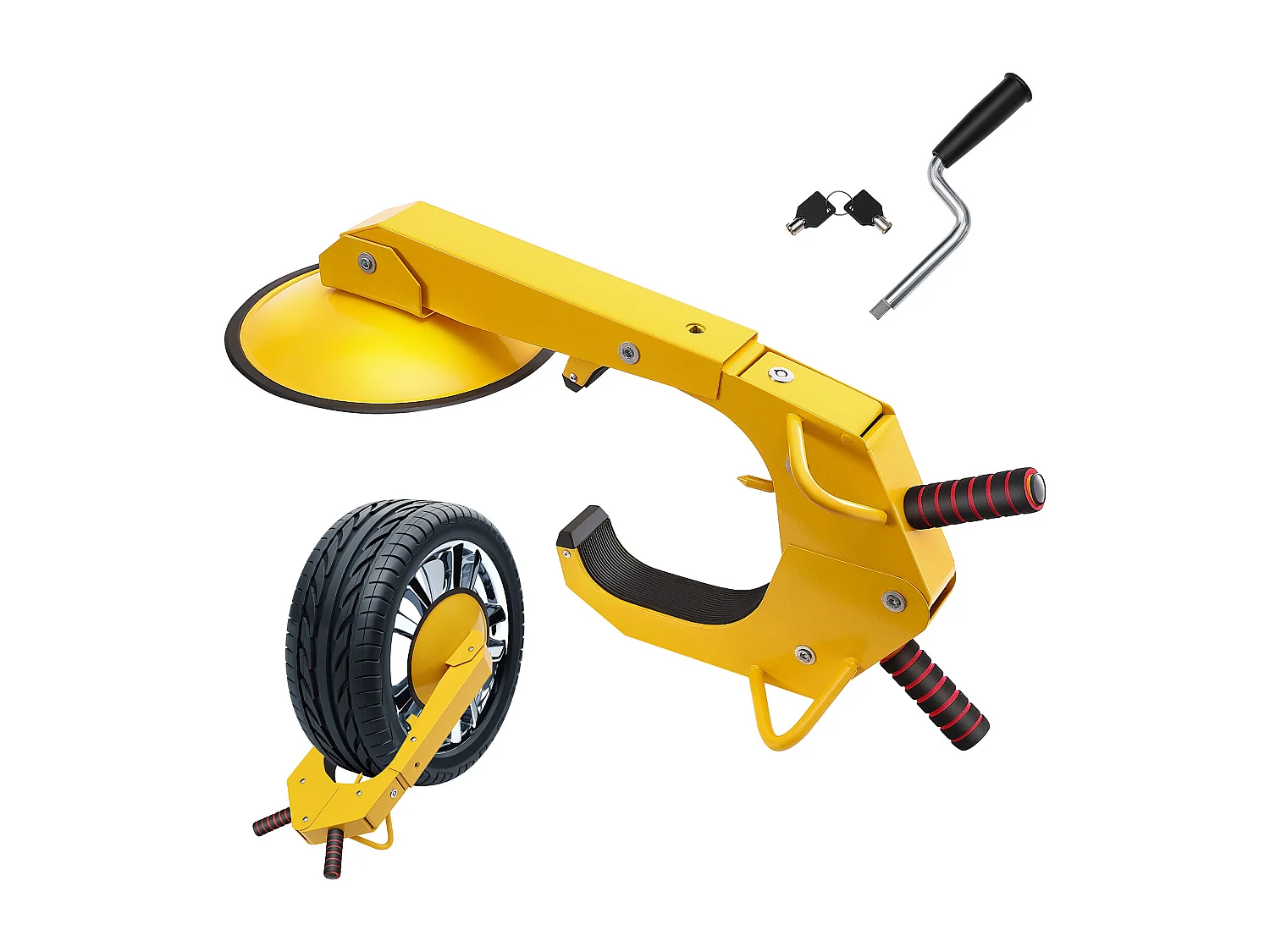 Pince de Blocage de Roue SucceBuy, Griffe de Pneu de Coffre pour Remorques, Voitures et Camions, Antivol, 1 Pièce