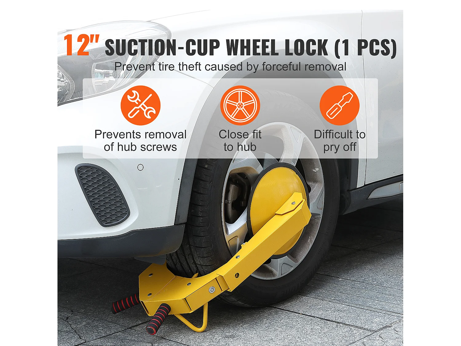 Pince de Blocage de Roue SucceBuy, Griffe de Pneu de Coffre pour Remorques, Voitures et Camions, Antivol, 1 Pièce