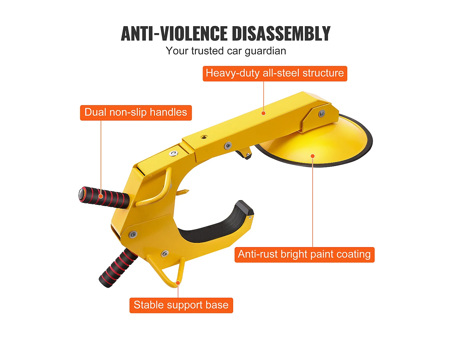 Pince de Blocage de Roue SucceBuy, Griffe de Pneu de Coffre pour Remorques, Voitures et Camions, Antivol, 1 Pièce