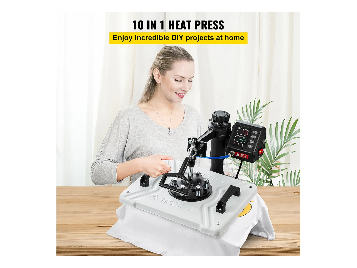 Heißprägegerät SucceBuy 10-in-1 30,48x38,1 cm Weiß