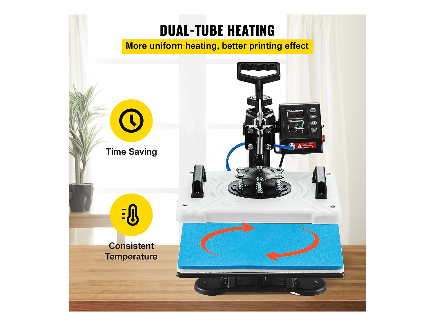 Heißprägegerät SucceBuy 10-in-1 30,48x38,1 cm Weiß