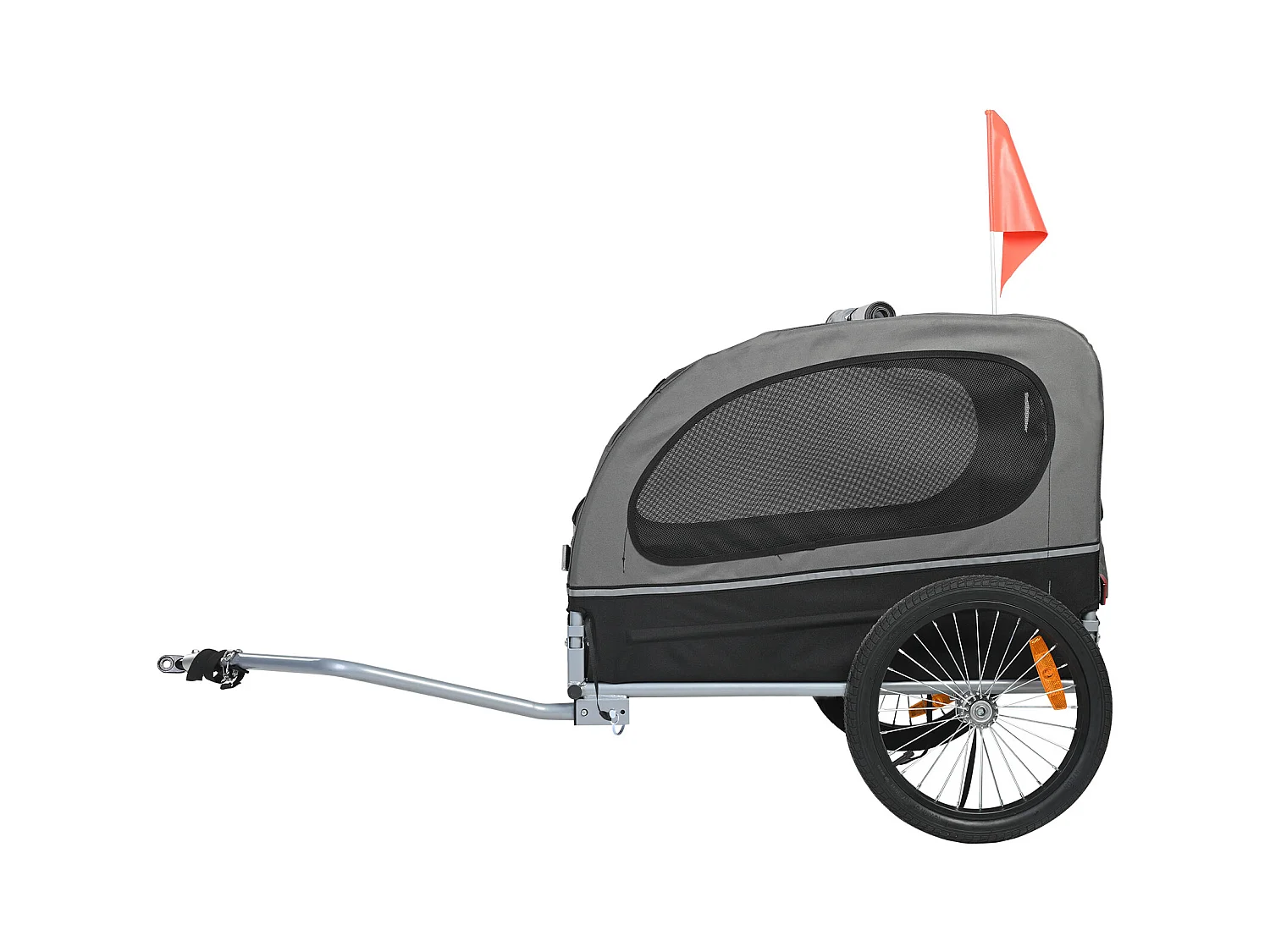 Remorque 2in1 de Vélo, SucceBuy Remorque pour Vélo pour Animaux de Compagnie, Porte-vélo pour Chien et Chat, Charge de 40 KG, Acier Résistant à L'eau