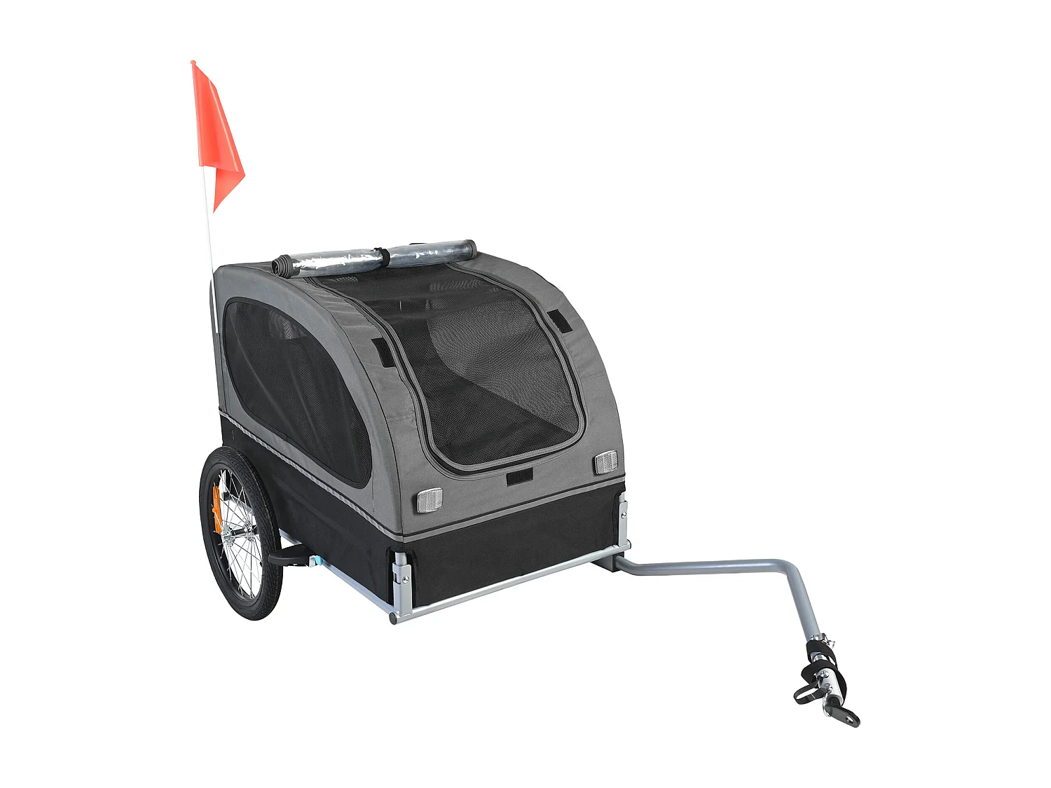 Remorque 2 in 1 de Vélo pour Animaux  de Compagnie Succebuy, Porte-vélo pour Chien et Chat, Charge de 40 KG, Acier Résistant à L'eau