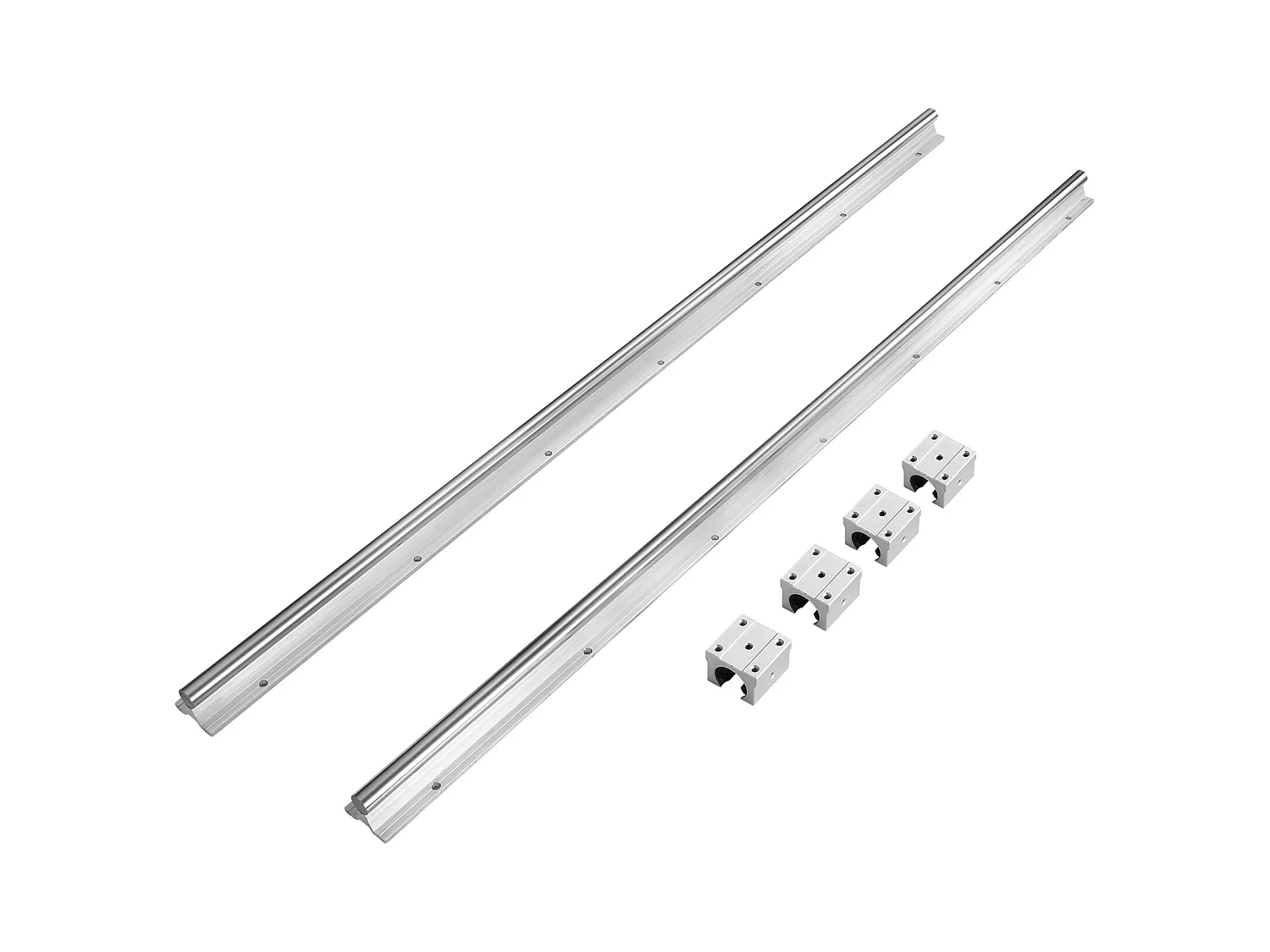 Riel de Guiado Lineal SucceBuy, 2 Piezas SBR20 120 cm, Riel Deslizante 4 Piezas SBR20UU