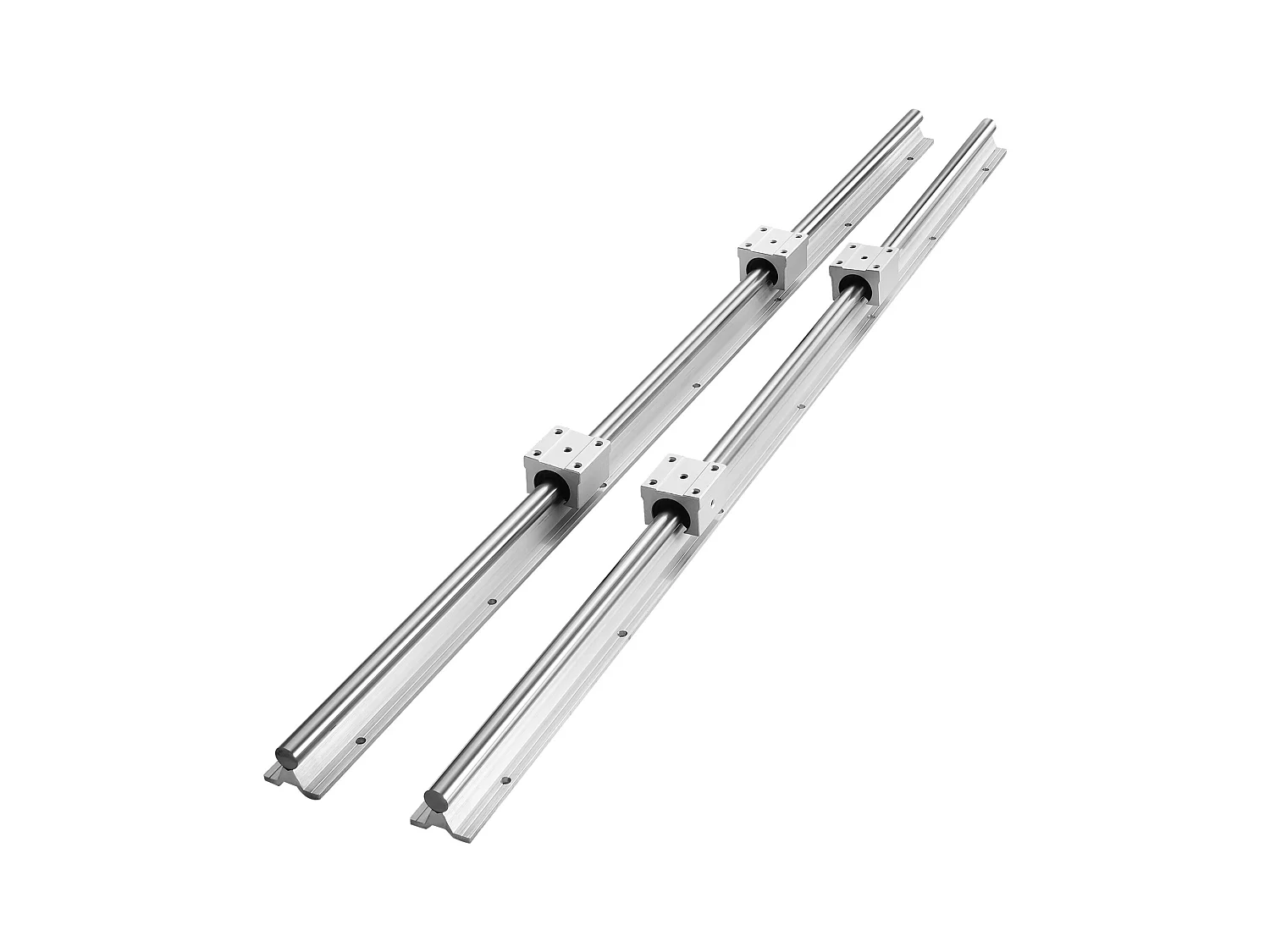 Riel de Guiado Lineal SucceBuy, 2 Piezas SBR20 120 cm, Riel Deslizante 4 Piezas SBR20UU