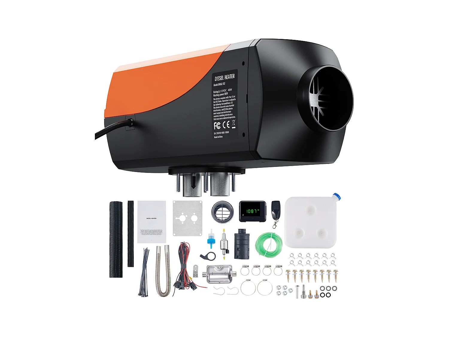 Diesel-Luftheizung SucceBuy 12 V 5 kW, LCD-Bildschirm, Fernbedienung